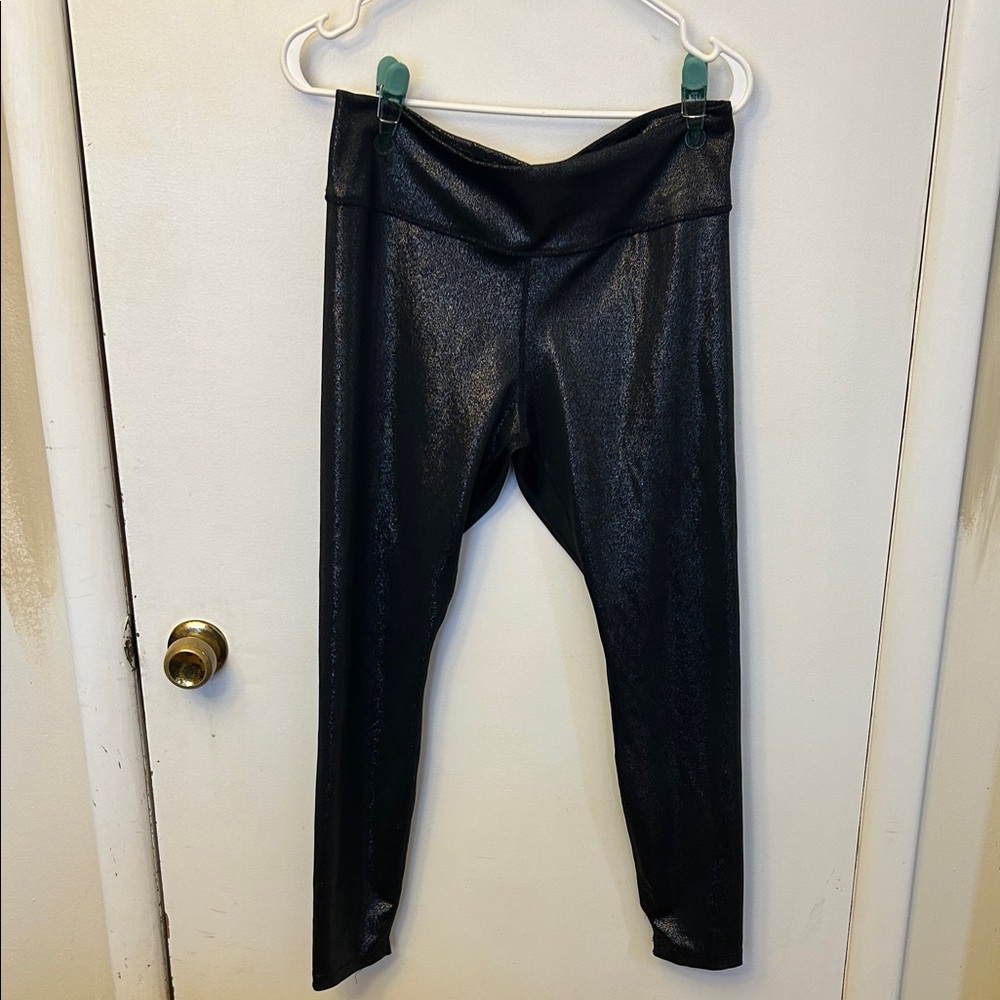 Nike Black/Silver Leggings Large